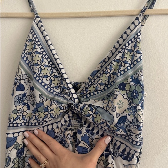 Angie Blue and White Floral Maxi Dress - Picture 2 of 3